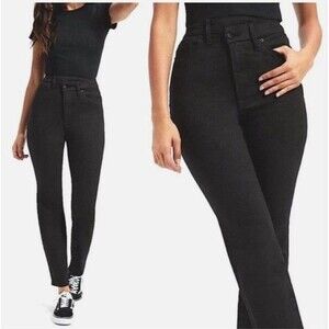 Good American Women's Good Classic Crossover Skinnyish Fit Jeans Size 0/25 NWT